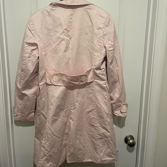 Vintage Casual Corner Pale Pink Trenchcoat Size Small - Picture 2 of 11